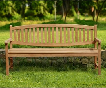 Garden Bench Four Seater Width Arched Backrest Long Bench