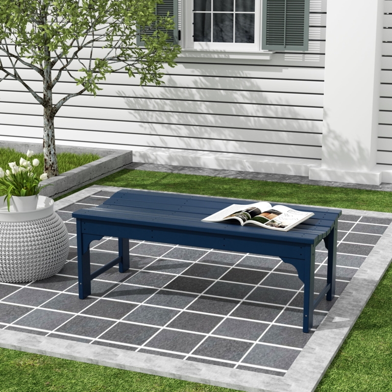 Garden Bench with Backless Adirondack Profile & HDPE Material