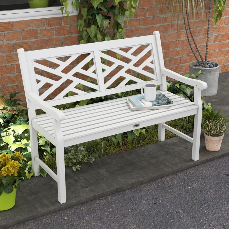 Garden Bench with Timeless Park Silhouette and Painted Finish