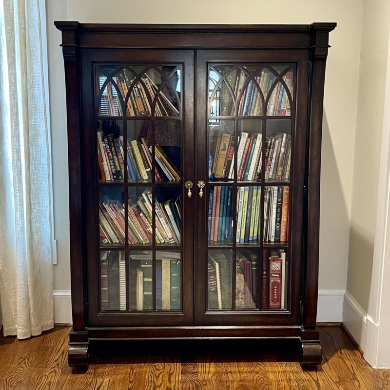 Glass Front Library Bookcase 2 available  GoneGirl