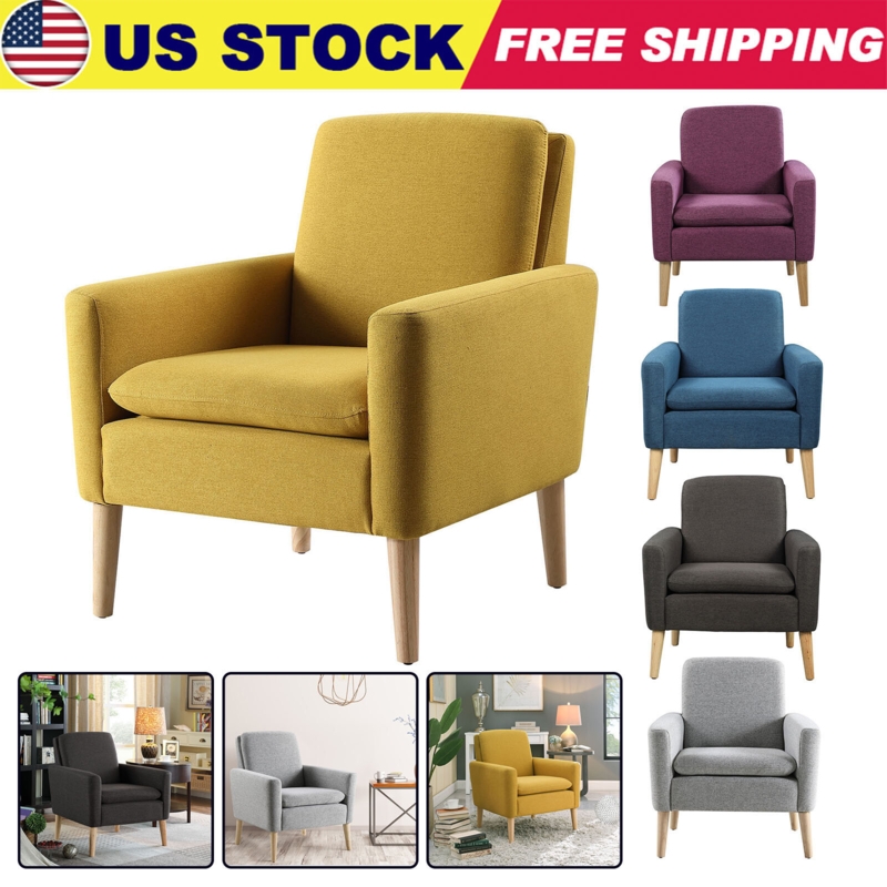 Grey Square Tufted Accent Chair Flared Arms Metal Legs