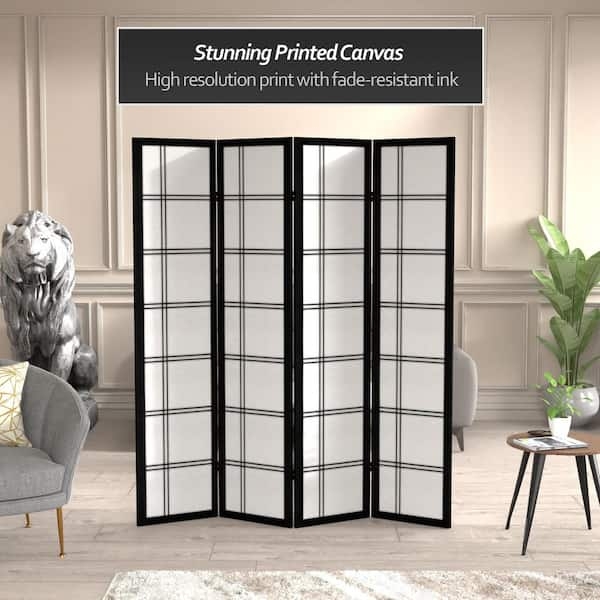 Grid Pattern Divider Double Cross Black and White Modern Screen