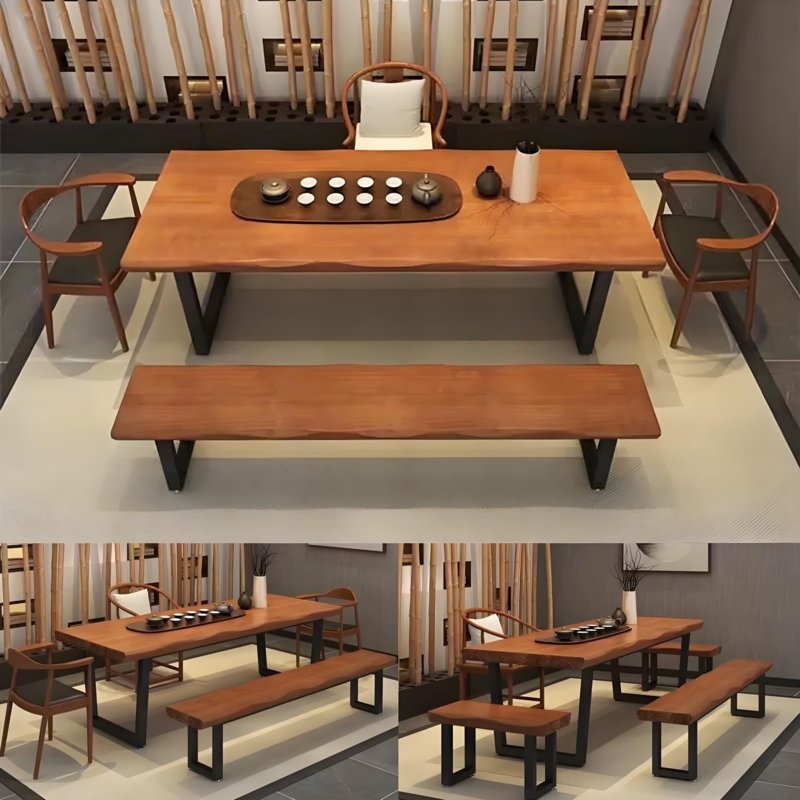 - GUAWJRZDP Farmhouse Wood Bench, Dining Bench, Wood Bench  Indoor, Dining Table Benches, Modern Entryway Shoe Change Benches, Kitchen  Bench with Iron Legs, Rustic Brown(100cm/39.3in) - Table Benches