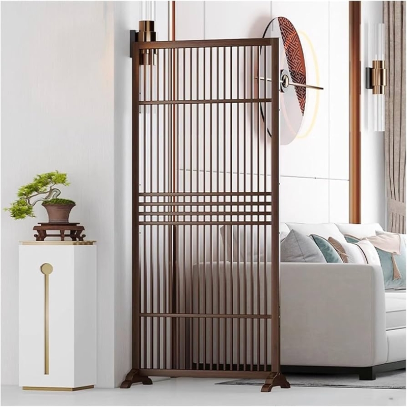- HAIXHX Bamboo Room Divider1 2 3 Panel Privacy Room Separators  with Wood BaseRetro Partition Screen for Bedroom/Classroom/Corner/Restroom  (Color : Dark Brown, Size : 1 Panel)