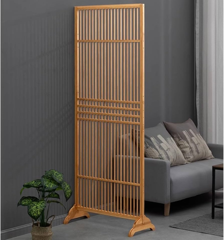 - HAIXHX Bamboo Room Divider1 2 3 Panel Privacy Room Separators  with Wood BaseRetro Partition Screen for Bedroom/Classroom/Corner/Restroom  (Color : Light Brown, Size : 1 Panel)