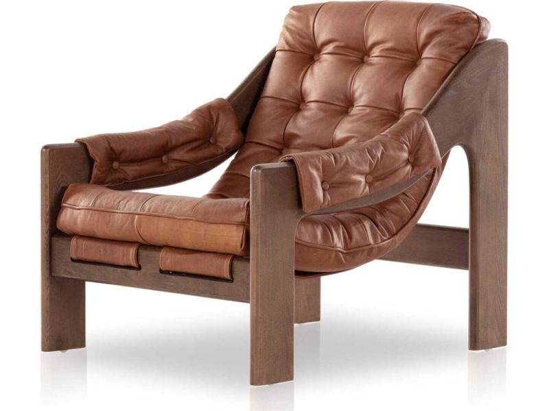 Industrial Accent Chair with Pillow Top Arms and Black Metal Frame