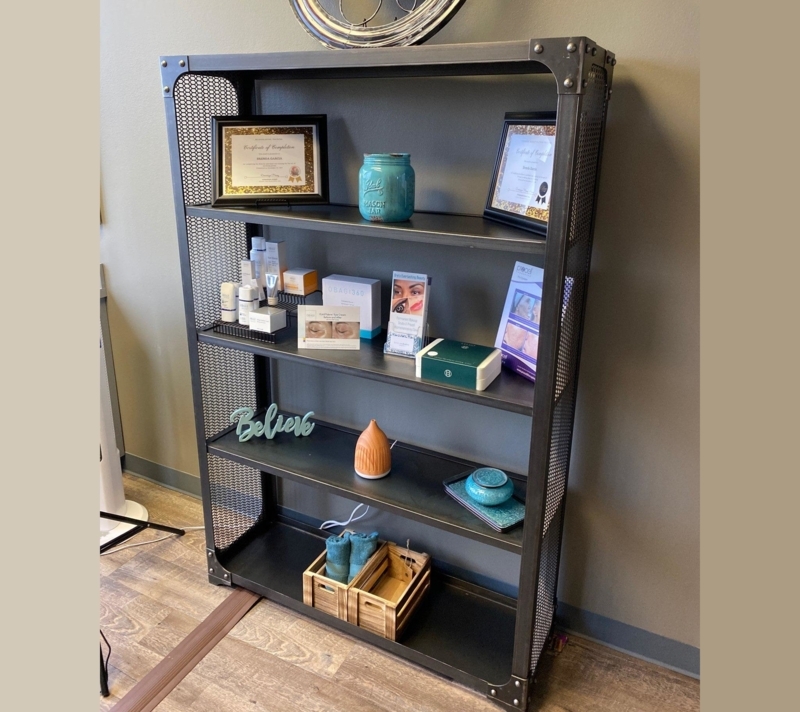 Industrial Bookcase with Wood Shelves, 6-Tier Tall X-Frame Bracing Unit.