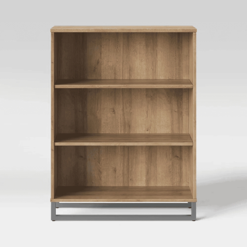 Ladder Frame Bookcase Mixed Material Open Back Minimalist