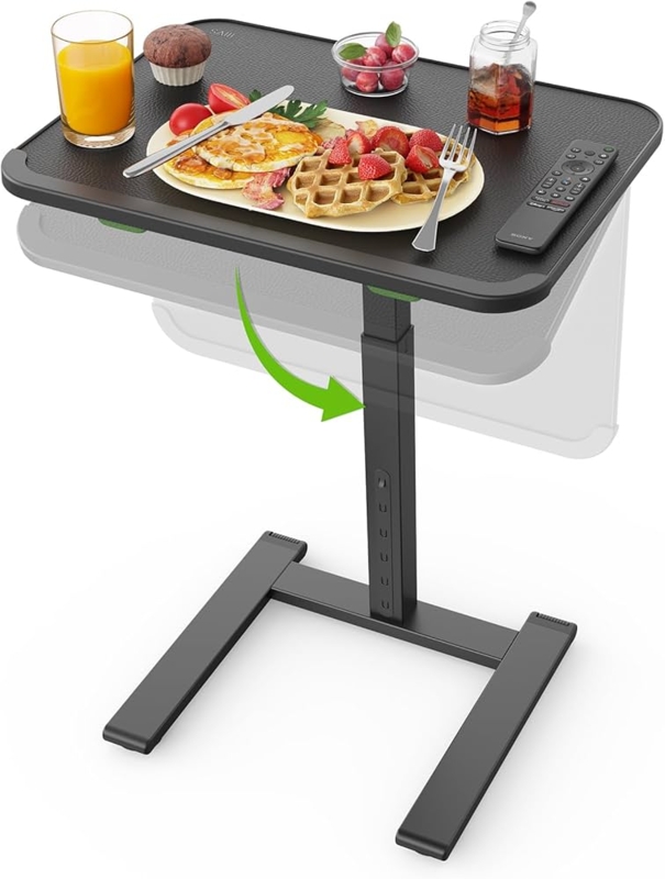 Laptop Stand: C Shaped Base, Media Slot, Adjustable Height C-Shaped Table