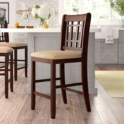 Light Blue Upholstered Side Chair with Rounded Back and Espresso Legs