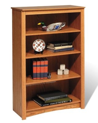 Light Oak Bookcase with Decorative Arched Base