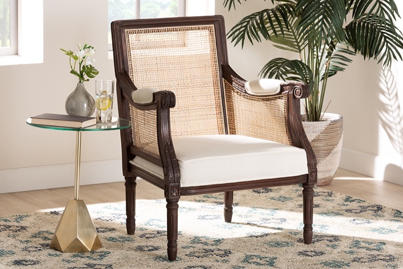 Louis XV Style Armchair Pair with Floral Carvings and Cabriole Legs