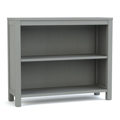 Low Bookcase Mission Silhouette Warm Brown Satin Finish Craftsman Style