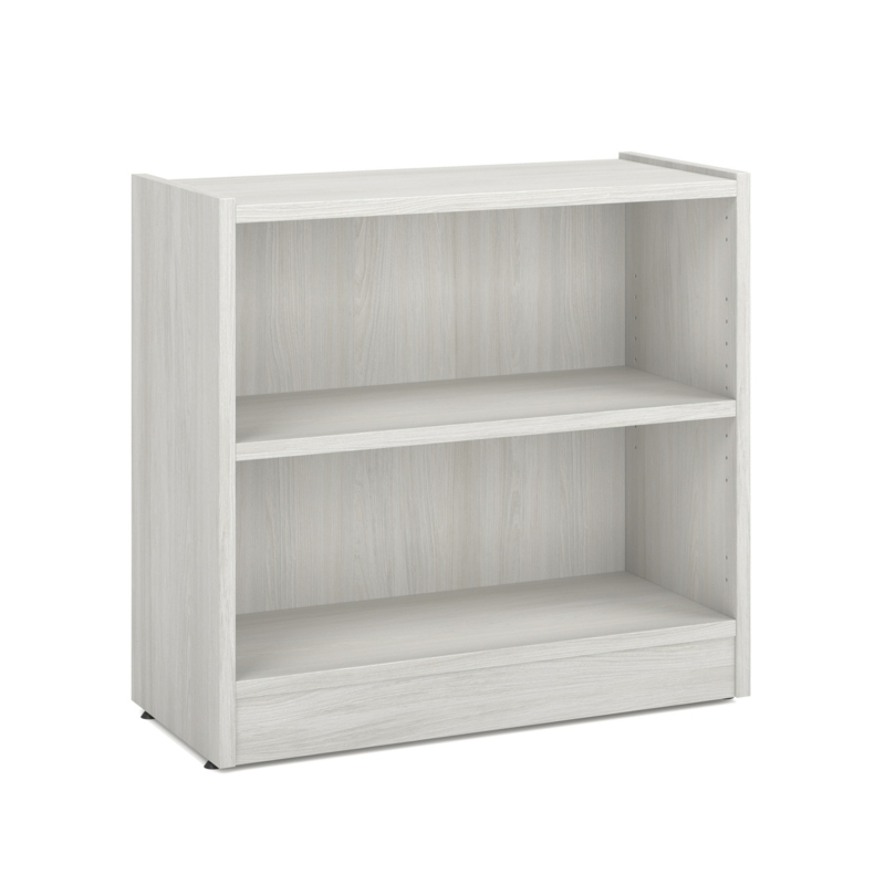 Low Bookcase Reddish Brown Laminate Commercial Grade Professional Shelf