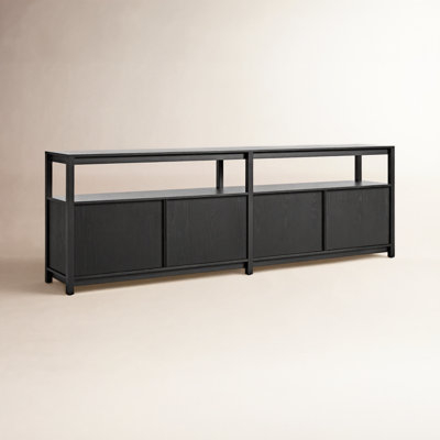 Low Bookcase Storage Drawers Medium Brown Wood Toned Tapered Legs