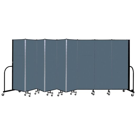 Marine Blue Portable Room Divider Accordion Folding Partition