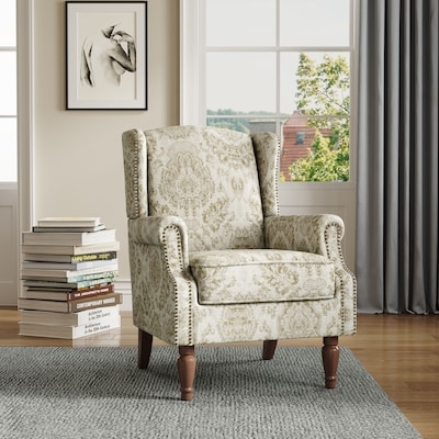 Mid-Century Gray Barrel Accent Chair with Splayed Legs