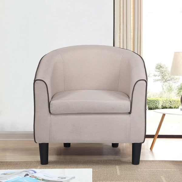 Mid-Century Modern Accent Chair with Curved Barrel Silhouette