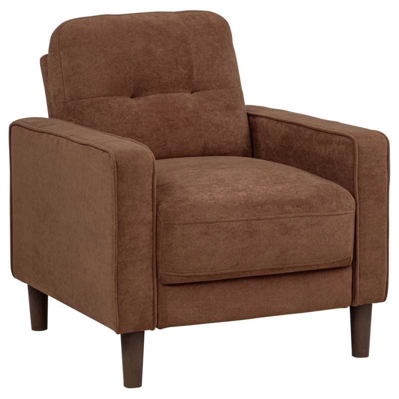 Mid-Century Modern Accent Seating in Steel Grey Fabric