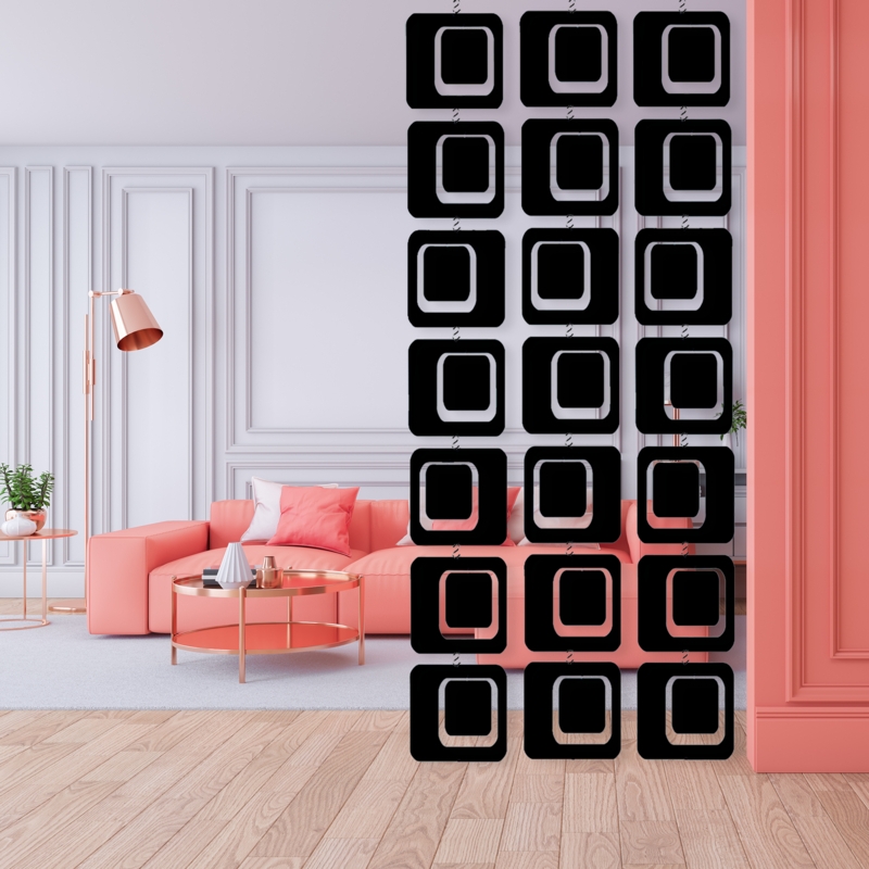 Mid Century Modern Room Divider With Atomic Cutouts