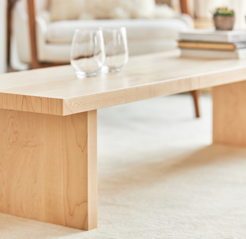 Mid-Century Slatted Bench with Tapered Splayed Legs