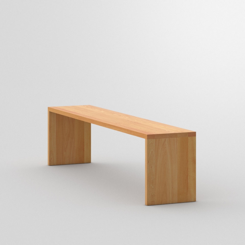 Minimalist Bench with Block Construction and Square Legs