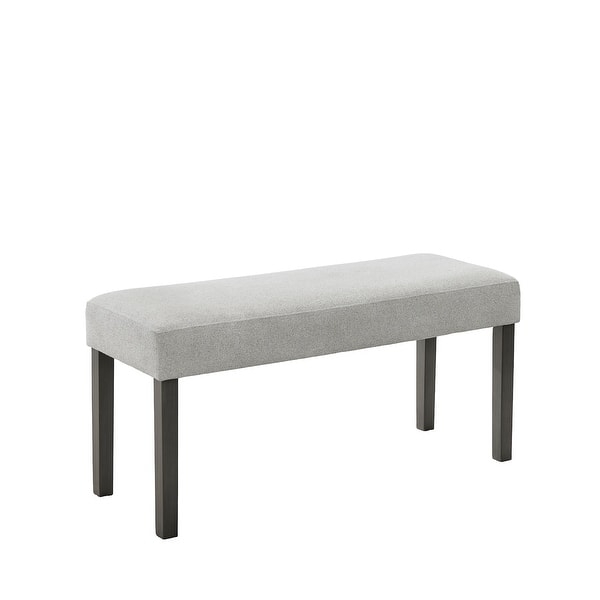 Minimalist Bench with Dark Wood Frame for Upholstered Entryway