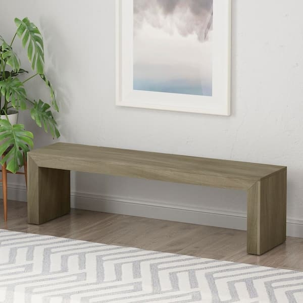 Minimalist Dining Bench featuring Waterfall Edge and Mitered Joints
