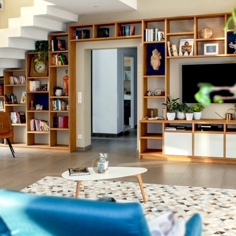 Minimalist Wooden Floating Wall Shelf Concealed Mounting Scandinavian