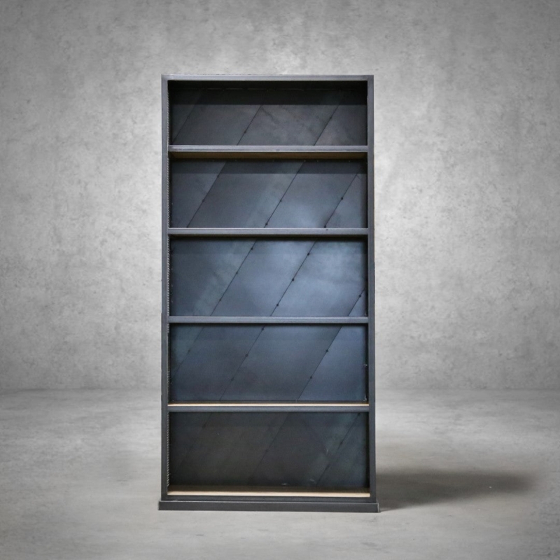 Mobile Etagere Bookcase on Castor Wheels with Metal Frame