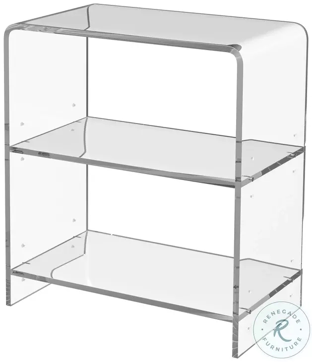 Modern Acrylic Bookcase, Five-Tier Open Frame for Airy Home Office