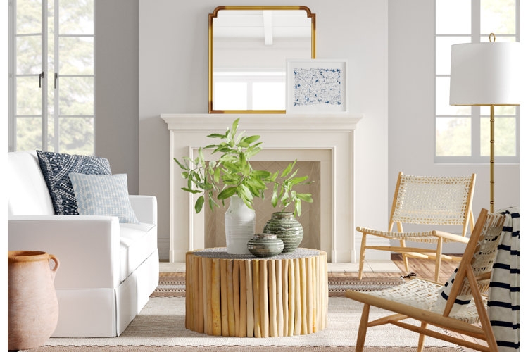 Modern Curved Accent Chair Styling: White Boucle with Barrel Silhouette