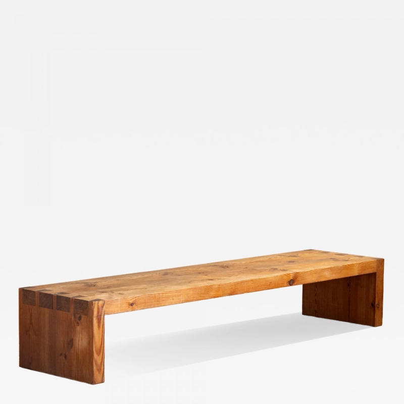 Modern Pine Accent Furniture Chunky Block Legs