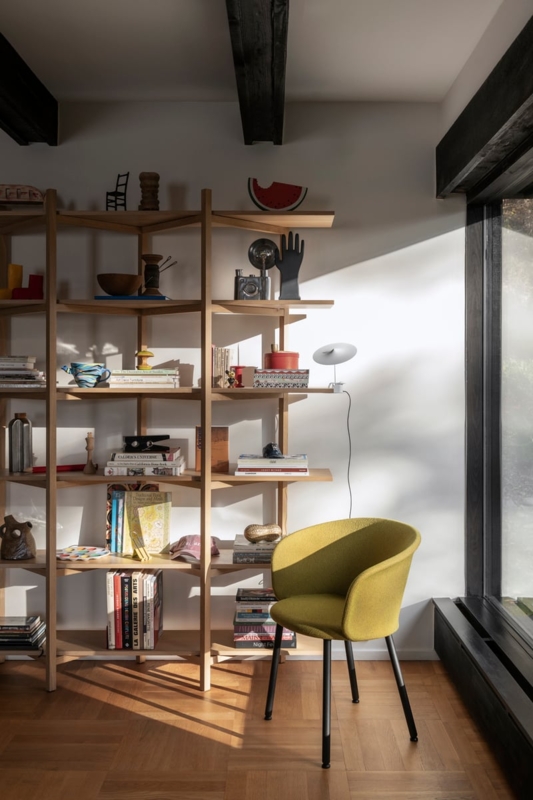 Modular Bookcase Grid Structure Open Back Blonde Wood