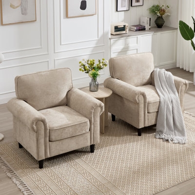 Mustard Yellow Accent Chair Set with Slim Black Metal Legs