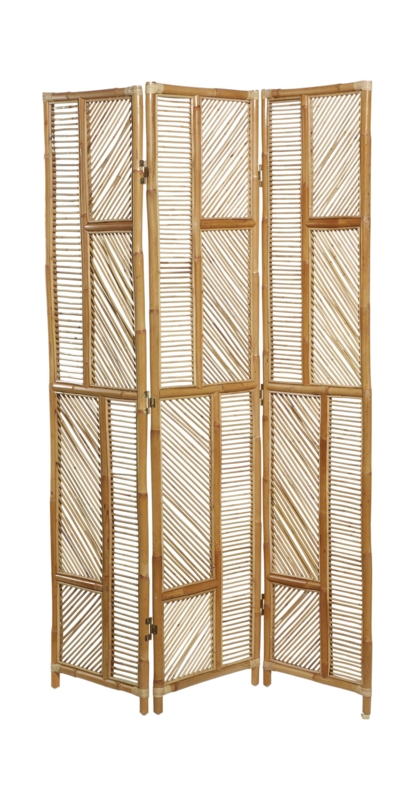 Natural Geometric Folding Screen with Multi-Directional Slats