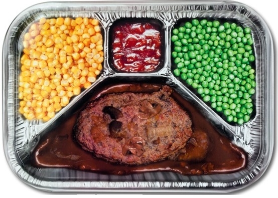 Novelty Metal Serving Tray- TV Dinner - PHAG