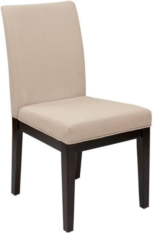 - OSP Home Furnishings Dakota Upholstered Parsons Dining Chair  with Espresso Finish Wood Legs, Linen - Chairs