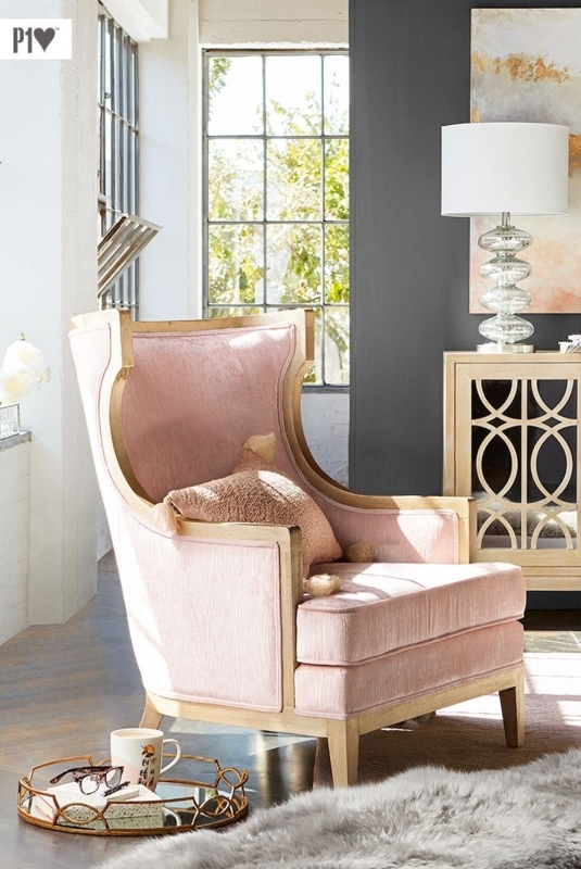 Our Melina Wing Chair Is the Perfect Pop Of Blush!
