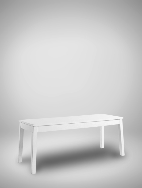 Outdoor Bench Classic White Painted Slatted Top Garden Seating