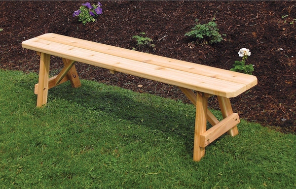 Outdoor Bench Contoured Seating Natural Finish Slat Construction