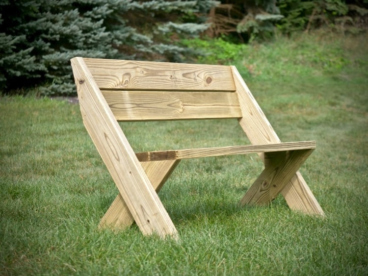 Outdoor Bench, Thick Timber Construction: Rustic Farmhouse Patio Furniture