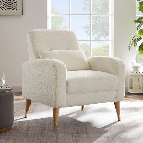 Oversized Accent Chair with Wide Track Arms and Piped Edges