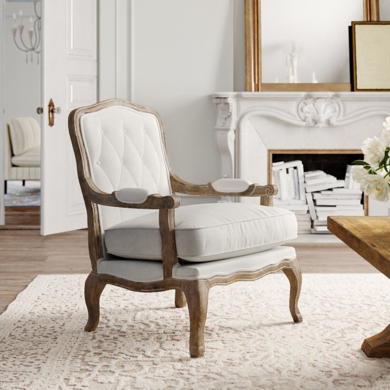 Pair of Medallion Back Accent Chairs with Cabriole Legs