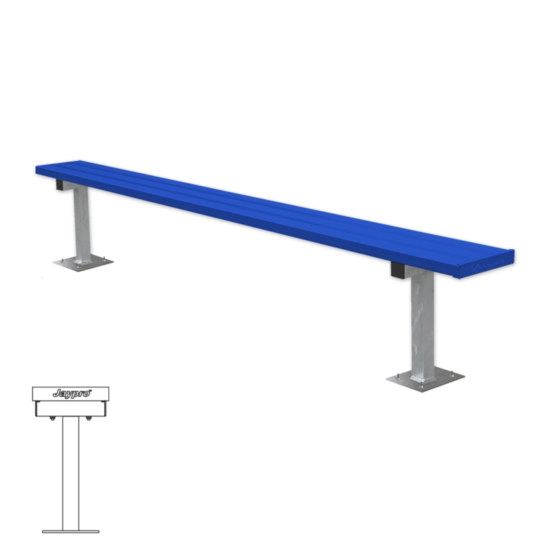 Park Bench Vibrant Blue Backless Silhouette Surface Mount Sports