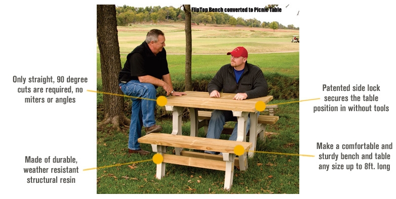 Picnic Table Weather Resistant Resin Customizable Length Sand Color