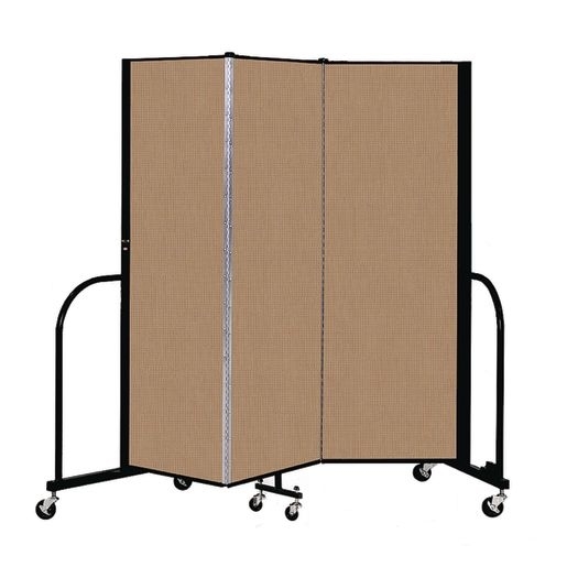 Portable 3-Panel Room Divider Wheeled Folding Privacy Screen