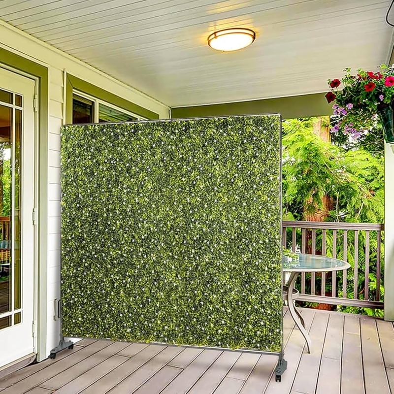Privacy Screen Mobile Artificial Hedge Outdoor Wheels