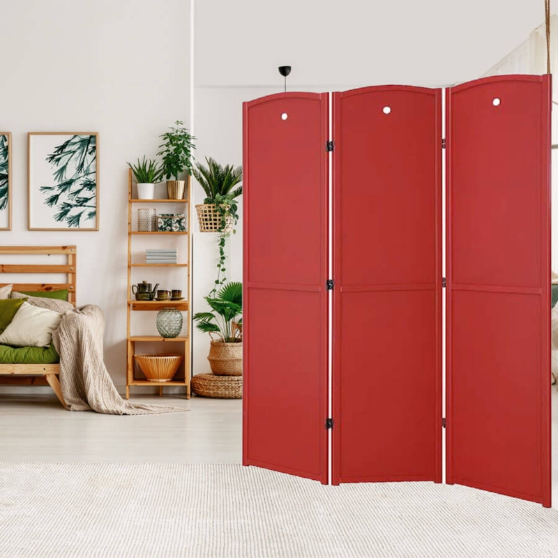 Room Divider, Arched Top Three Panel Folding Privacy Screen