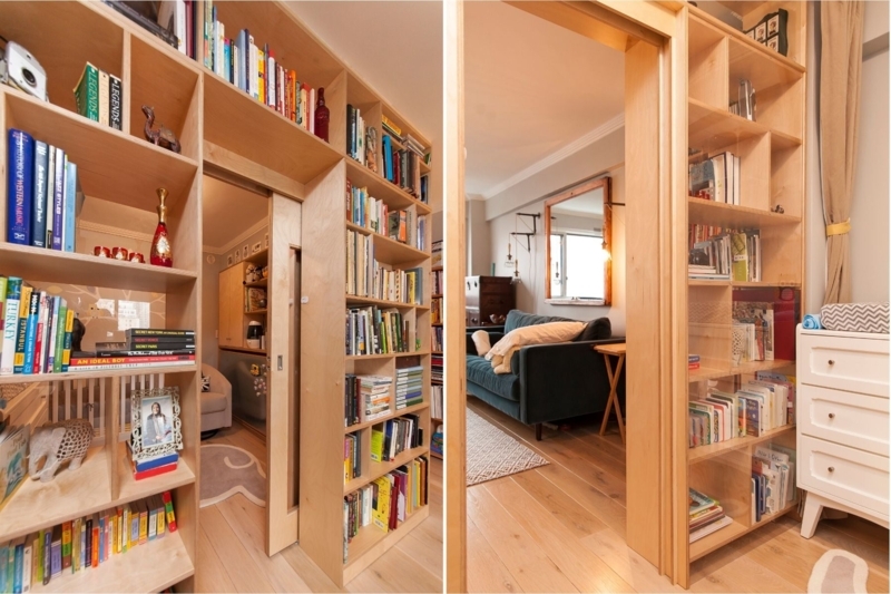 Room Divider Bookshelf Double Sided Floor To Ceiling Plywood Nursery
